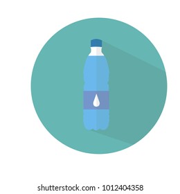 symbol of a water bottle in a blue circle