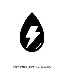 symbol of water and electricity flash