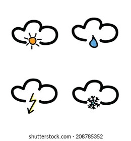 symbol for weather forecast vector illustration on white