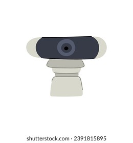 symbol web camera cartoon. black graphic, capture photography, focus flash symbol web camera sign. isolated symbol vector illustration