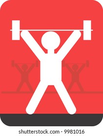 a symbol of weightlifter in sports	