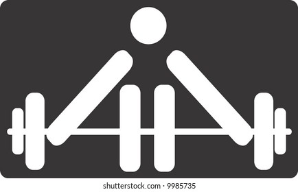  symbol of weightlifter in sports	