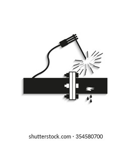 Symbol. Welding works. Vector icon.