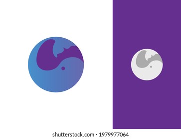 symbol whale logo template set. logotype design vector