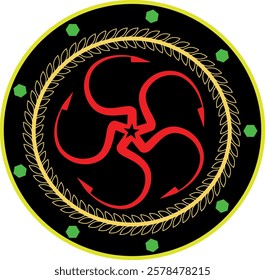 symbol, wheat, circle, sickle, bread, power, fantasy, mystery, scheme, black, vector, illustration, poster, sheet, paper, image, sign, icon, screensaver, bookmark, abstraction.eps