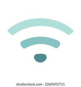 Symbol of wifi on white background