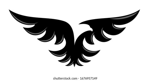 Symbol of a wild flying bird.