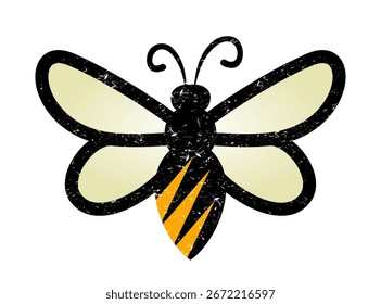 Símbolo de una abeja estilizada salvaje.