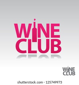 Symbol of the wine club. Sign sommelier. vector