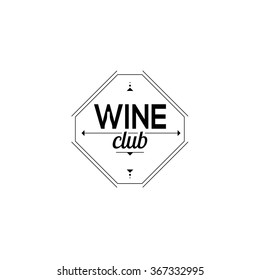 Symbol of the wine club. Sign sommelier. vector illustration