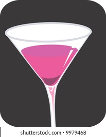 a symbol of wine in a goblet	