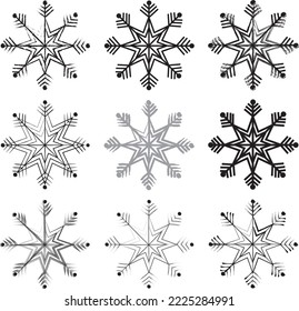 Símbolo invierno vectores de Navidad nieve patrón congelado frío
