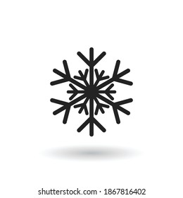 Símbolo de invierno, congelado. Signo vectorial plano aislado en fondo blanco.