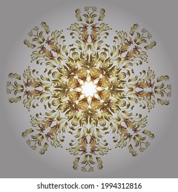 Symbol of winter. Vector illustration. Snowflake winter. Isolated watercolor snowflakes on colorful background.