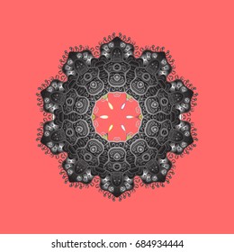 Symbol of winter. Vector illustration. Snowflake winter. Isolated watercolor snowflakes on colorful background.