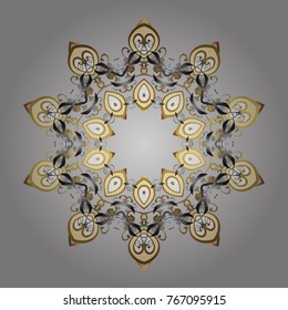 Symbol of winter. Vector illustration. Snowflake winter. Isolated watercolor snowflakes on colorful background.