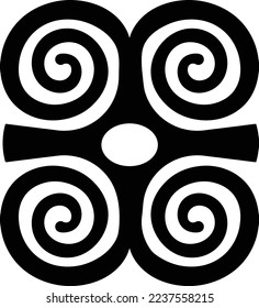 symbol of wisdowm adinkra symbol. Tribal symbol in Africa.