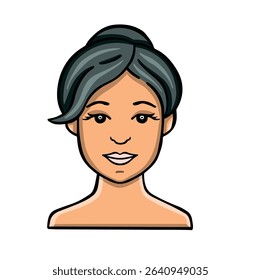 Symbol woman avatar color illustration vector