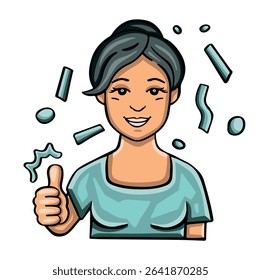 Symbol woman congratulation color illustration vector