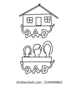 The symbol of the word father that is something that takes care of family members.