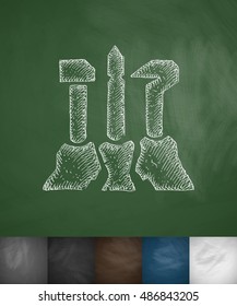 Symbol of workers, farmers and intellectuals icon. Hand drawn vector illustration