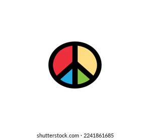 symbol of world peace icon vector simple peace