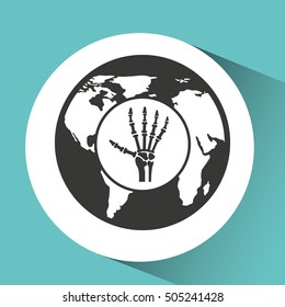 symbol x-ray hand medical icon vector illustration eps 10
