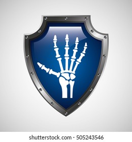 symbol x-ray hand medical icon vector illustration eps 10