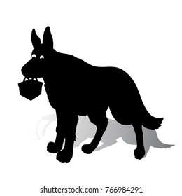 Australian Dog Silhouette Smooth Vector Illustration Stock Vector ...