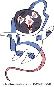 
Symbol of the Year on the Chinese Calendar Silver Rat.
Cheerful white rat in a spacesuit on an isolated white background.
Mouse astronaut in a white spacesuit.Funny funny mouse dressed in a spacesuit