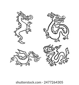 Symbol of the year, snake, viper silhouette and vector illustration