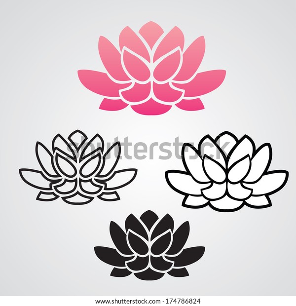 Symbol Yoga Lotus Flower Graphic Vector Stock Vector (Royalty Free ...