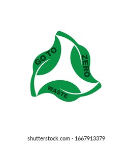 Symbol zero waste with recycling

