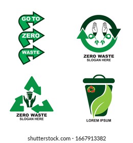 Symbol zero waste with recycling
