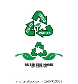 Symbol zero waste with recycling
