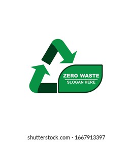 Symbol zero waste with recycling
