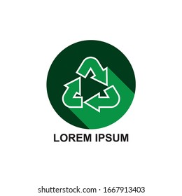 Symbol zero waste with recycling
