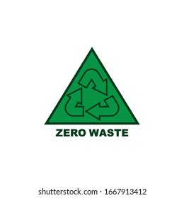 Symbol zero waste with recycling
