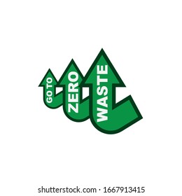 Symbol zero waste with recycling
