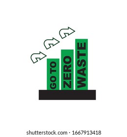 Symbol zero waste with recycling
