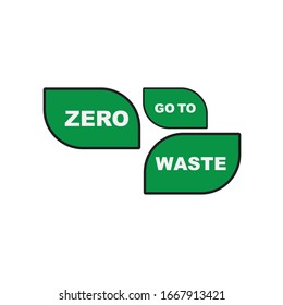 Symbol zero waste with recycling
