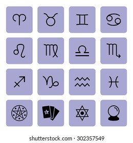 Symbol Zodiac Sign. Zodiac icons. Horoscope icon. Vector. Illustration. EPS10