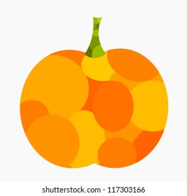 Symbolic abstract pumpkin illustration