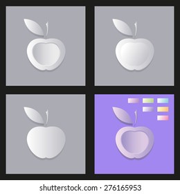 Symbolic apple. Four variants.