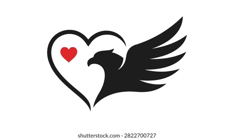 Symbolic bird heart logo representing freedom and protection for non-profits.