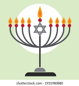 symbolic candlestick at a Jewish festival