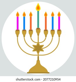 symbolic candlestick at a Jewish festival