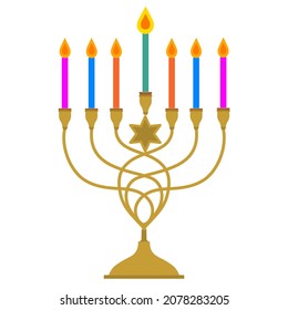 symbolic candlestick at a Jewish festival