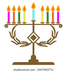 symbolic candlestick at a Jewish festival