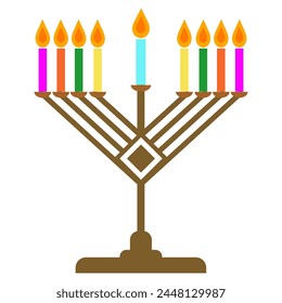 symbolic candlestick at a Jewish festival